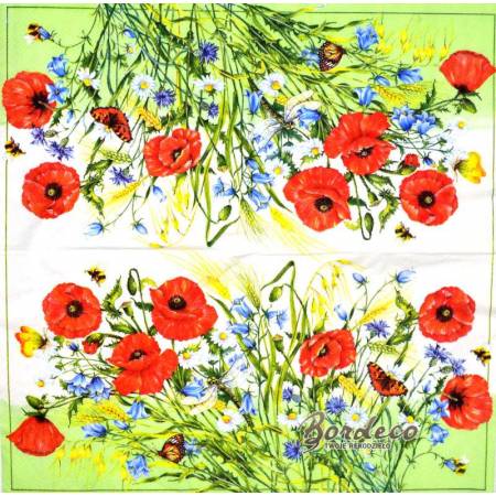 Serwetka decoupage seria HOLMBLAD maki i dzwonki 33x33cm